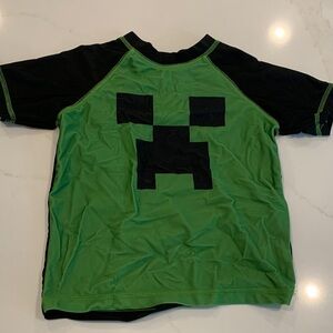 Kids Green & Black Creeper Swim Rashguard